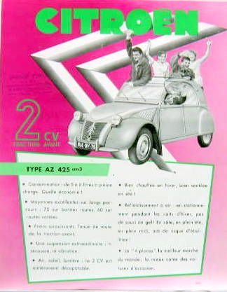 Couverture de 1955 CITROEN 2 CV TYPE  AZ 425 CM3