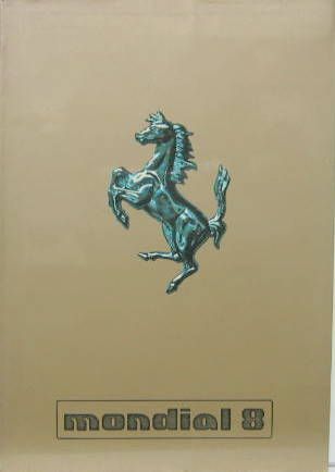 Couverture de 1980 FERRARI MONDIAL 8 LIVRET D'ENTRETIEN