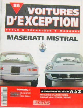 Couverture de VOITURES D'EXCEPTION N° 86 - MASERATI MISTRAL
