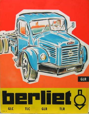 Couverture de 1960 BERLIET CAMION GLR GLC TLC TLR