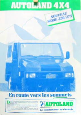 Couverture de AUTOLAND 4X4 CHASSIS 220 ET 275