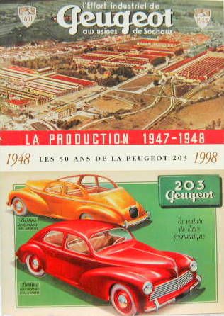 Couverture de 1948-1998 PEUGEOT  203 50 ANS