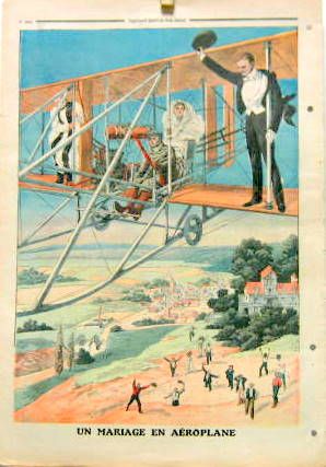 Couverture de 1911 UN MARIAGE EN AEROPLANE SUPPLEMENT DU PETIT JOURNAL