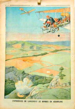Couverture de 1912 EXPERIENCES DE LANCEMENT DE BOMBES EN AEROPLANES    SUPPLEMENT DU PETIT JOURNAL