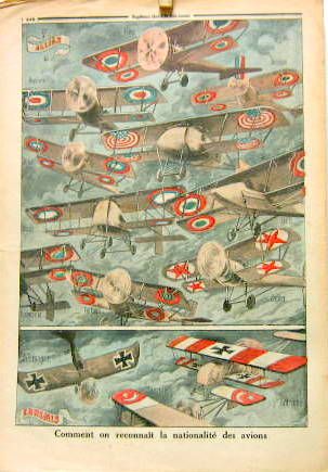 Couverture de 1917 COMMENT ON RECONNAIT LA NATIONALITE DES AVIONS SUPPLEMENT DU PETIT JOURNAL