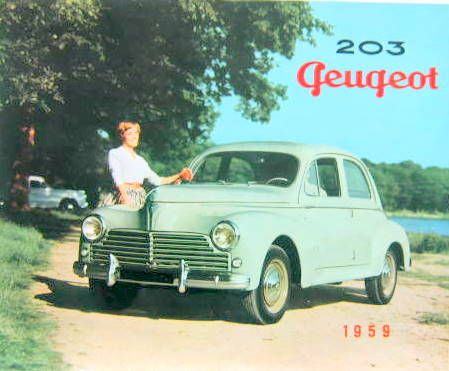 Couverture de 1959 PEUGEOT  203 BERLINE TOIT OUVRANT