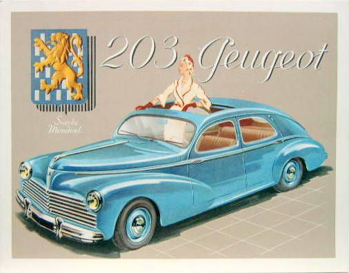 Couverture de 1952 PEUGEOT  203  BERLINE DECOUVRABLE DECAPOTABLE FAMILIALE