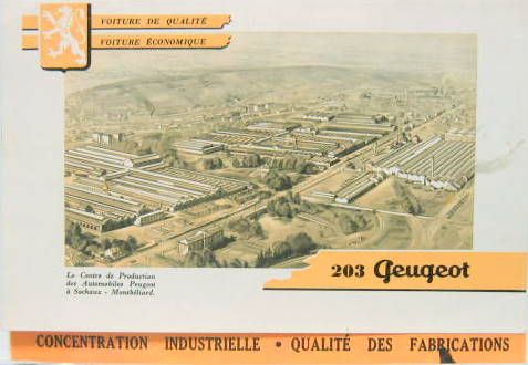 Couverture de 1953 PEUGEOT 203 LA GAMME