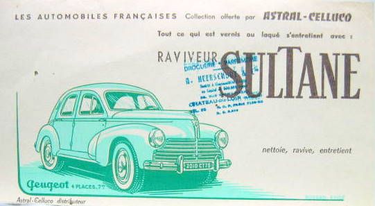 Couverture de PEUGEOT 203 BUVARD SULTANE