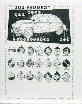 Couverture de PEUGEOT  203 ACCESSOIRES