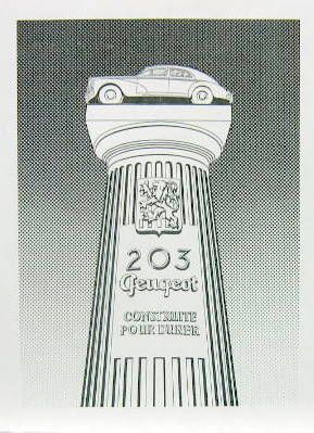 Couverture de 1953 PEUGEOT  203 TARIF