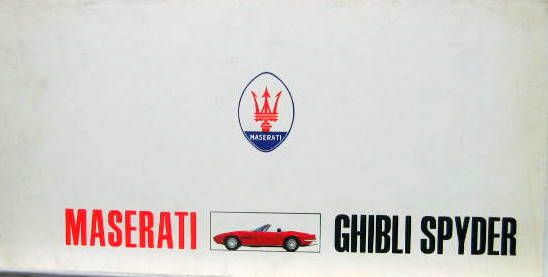 Couverture de 1970 MASERATI GHIBLI SPYDER