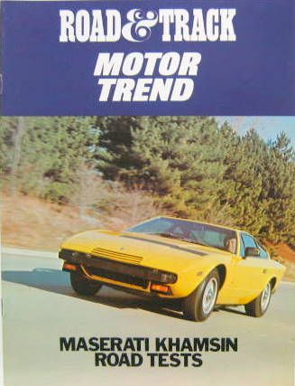 Couverture de MASERATI KHAMSIN ROAD TESTS