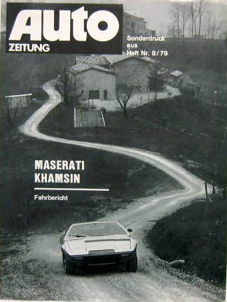 Couverture de MASERATI KHAMSIN FAHRBERICHT