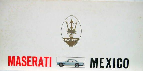 Couverture de 1970 MASERATI MEXICO