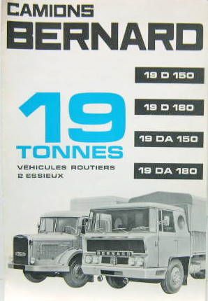 Couverture de BERNARD 2 ESSIEUX  19 TONNES