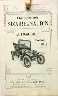Couverture de 1911 SIZAIRE ET NAUDIN