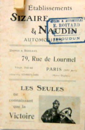 Couverture de 1908 SIZAIRE ET NAUDIN