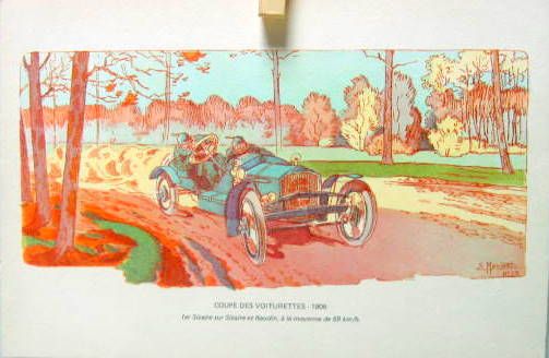 Couverture de 1906 SIZAIRE ET NAUDIN COUPE DES VOITURETTES LITHO DE MONTAUT