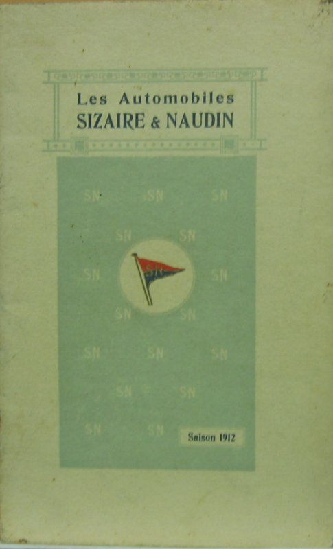 Couverture de 1912 SIZAIRE ET NAUDIN