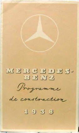 Couverture de 1938 MERCEDES GAMME