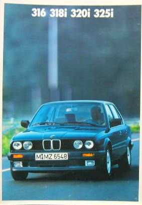 Couverture de 1987 BMW 316-318i-320i-325i CATALOGUE