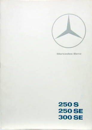 Couverture de 1967 MERCEDES 250 S 250 SE 300 SE
