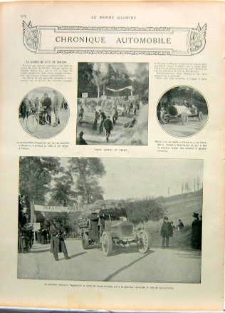 Couverture de COURSE DE COTE DU GAILLON 1907 LE MONDE ILLUSTRE