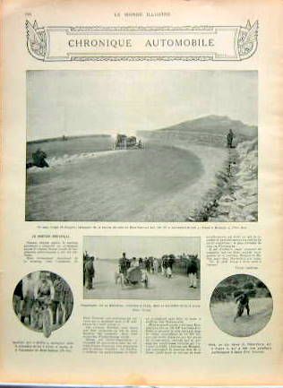 Couverture de COURSE DE COTE DU MONT VENTOUX  1907 LE MONDE ILLUSTRE