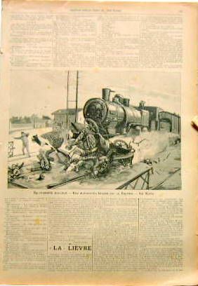 Couverture de 1904 UNE AUTOMOBILE BROYEE PAR UN EXPRESS OZOUER LA FERRIERE ET EMERINVILLE PONTAULT