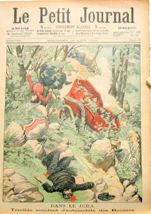 Couverture de 1904 DANS LE JURA TERRIBLE ACCIDENT D'AUTOMOBILE DES ROUSSES