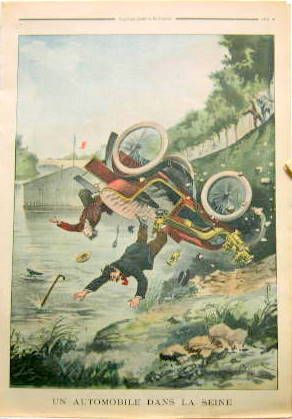 Couverture de 1901 UNE AUTOMOBILE DANS LA SEINE
