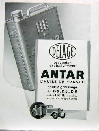 Couverture de 1932 DELAGE PRECONISE ANTAR