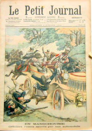 Couverture de 1904 EN MANCHOURIE OFFICIERS RUSSES SAUVES PAR UNE AUTOMOBILE