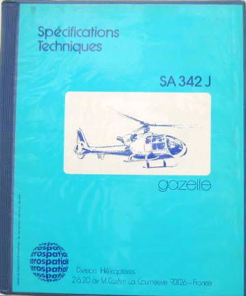 Couverture de HELICOPTERE GAZELLE SA 342 J DOSSIER TECHNIQUE