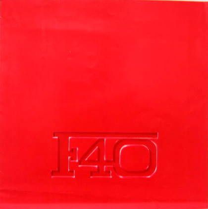 Couverture de 1988 FERRARI F 40 DEPLIANT