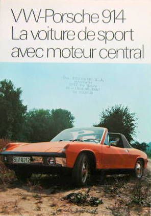 Couverture de 1970 PORSCHE 914 CATALOGUE