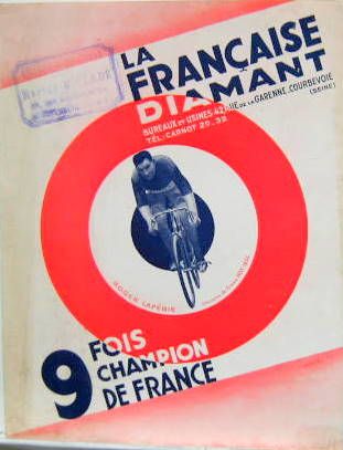 Couverture de 1935 LA FRANCAISE DIAMANT DEPLIANT VELO MOTO 175-250-350-500 CM3 + VELOMOTEUR