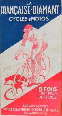 Couverture de 1935 LA FRANCAISE DIAMANT DEPLIANT VELO MOTO 175-250-350 CM3 + VELOMOTEUR