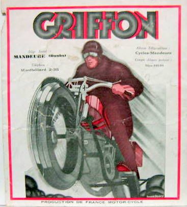 Couverture de 1929  GRIFFON  Moto 175 G60-250 G80 -350 G70 ET  505