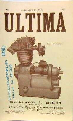 Couverture de 1931 ULTIMA 250-350-500 CM3 SIDE CAR