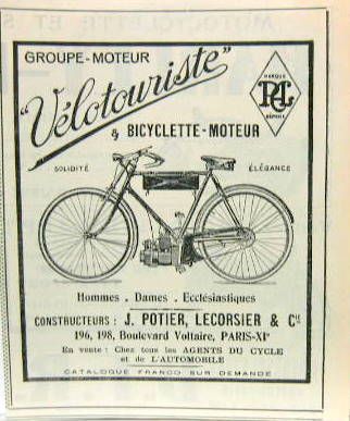 Couverture de VELOTOURISTE POTIER LECORSIER ET CIE