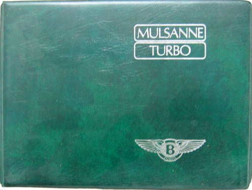 Couverture de 1982 BENTLEY MULSANNE TURBO  LIVRET D'ENTRETIEN