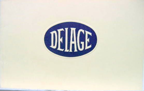 Couverture de 1935 DELAGE CATALOGUE DE LA GAMME
