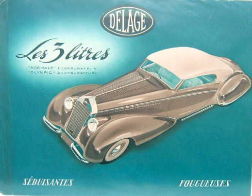 Couverture de DELAGE  3 LITRES NORMALE ET OLYMPIQUE  CATALOGUE