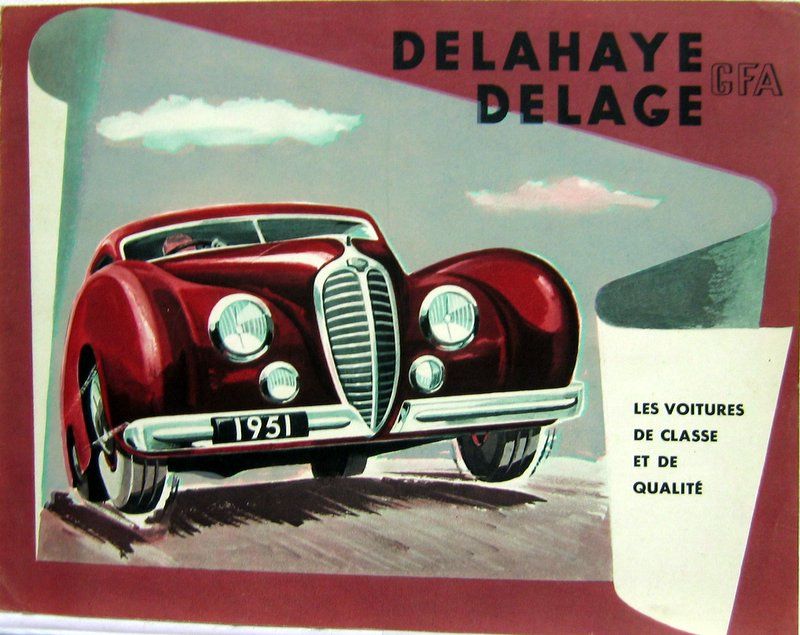 Couverture de 1951 DELAGE DELAHAYE GFA  CATALOGUE