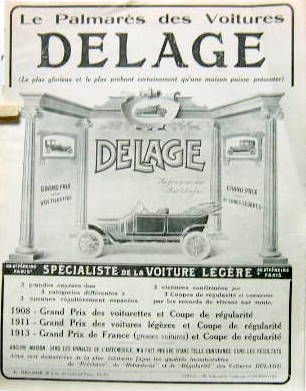 Couverture de 1914 DELAGE LE PALMARES DES VOITURES
