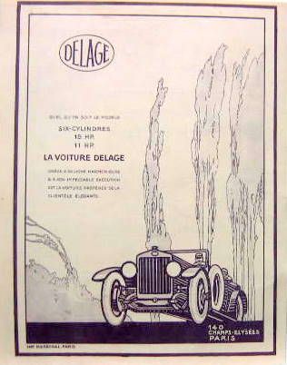 Couverture de DELAGE SIX CYLINDRES 15-11-HP