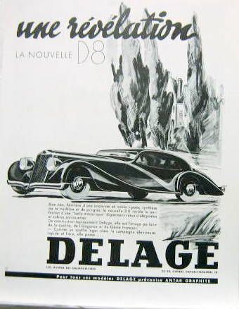 Couverture de DELAGE LA NOUVELLE D8 DESSIN DE RENLUC