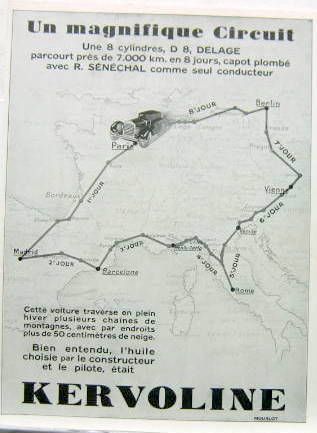 Couverture de DELAGE CIRCUIT EN D8 DESSIN DE MOURLOT
